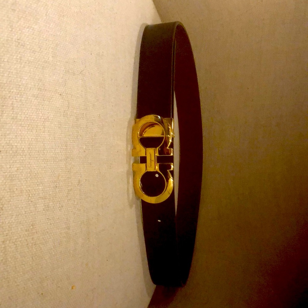Black Salvador Ferragamo belt